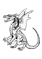 coloriage dragon de profil